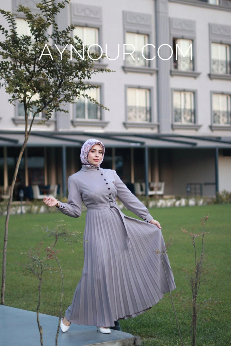 Grey GLORY  Modest Dress classy collection