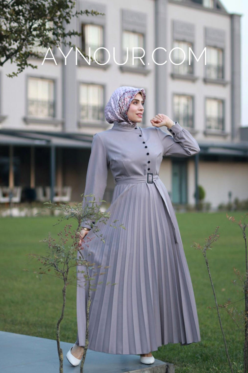 Grey GLORY  Modest Dress classy collection