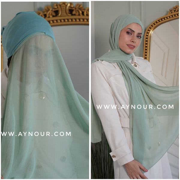 EVE Daily color Chiffon Instant Hijab 2 Layers - Aynour.com