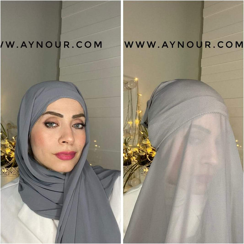 EVE Four Season color Chiffon Instant Hijab 2 Layers - Aynour.com