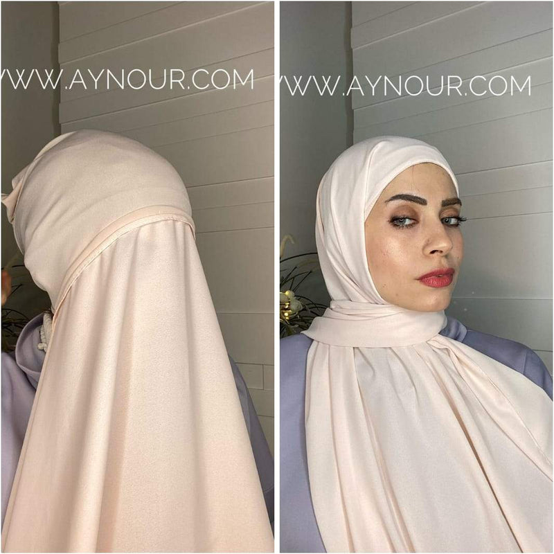 EVE SPRING Color Chiffon Instant Hijab 2 Layers - Aynour.com
