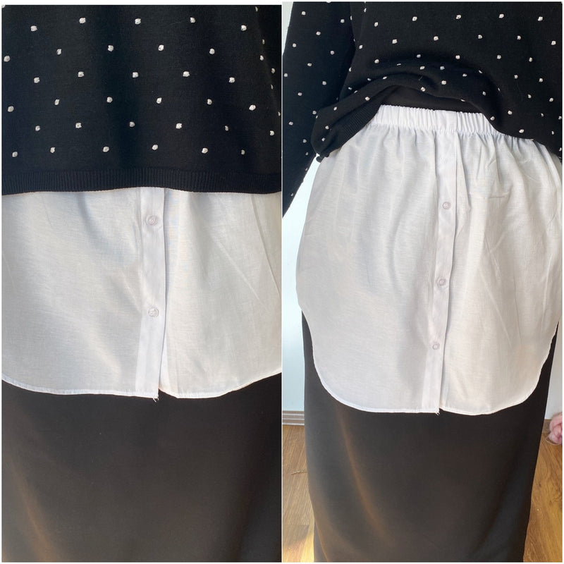 Fake Top Lower Sweep Shirt Extender Mini Skirt basic hijab needs - Aynour.com