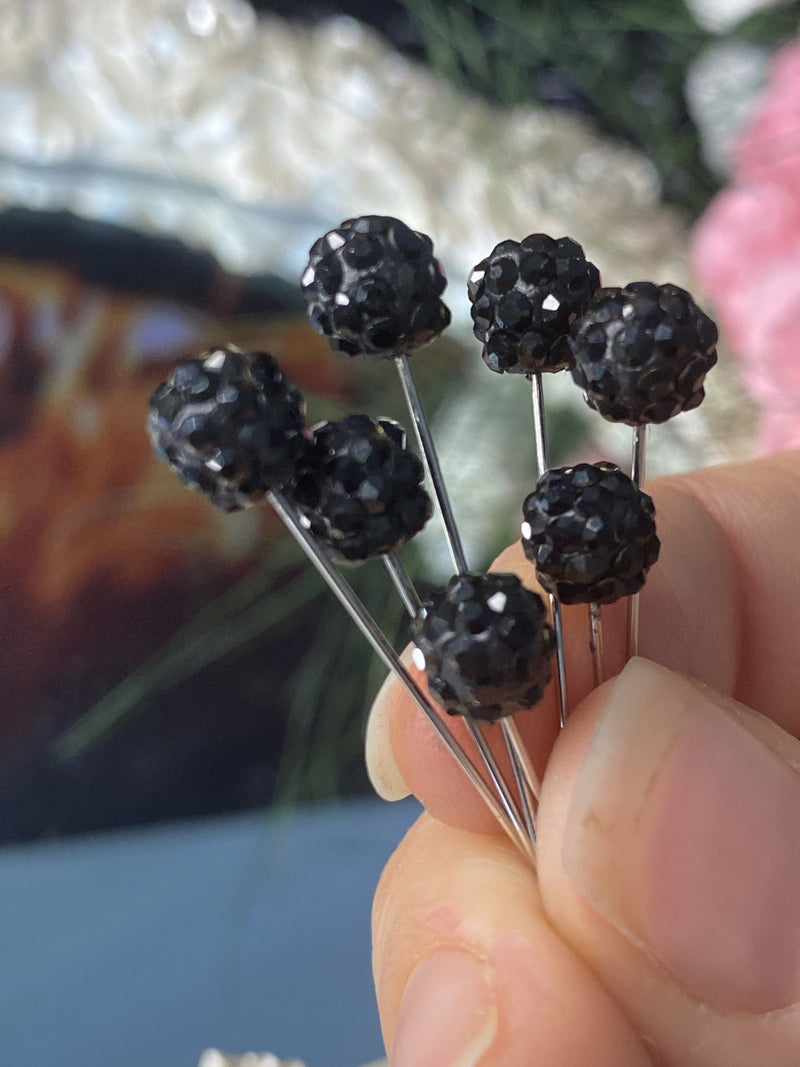 Flower black 3 luxurious basic pins - Aynour.com