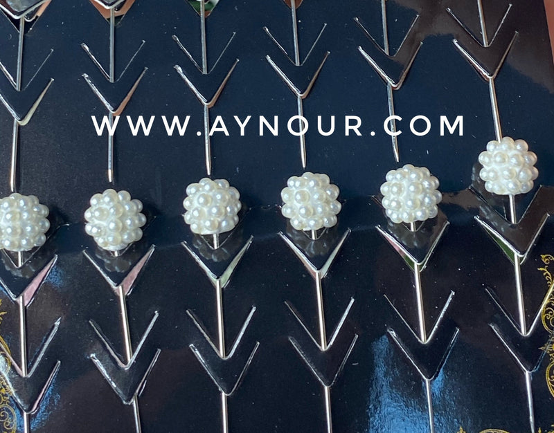 Flower pearl 3 luxurious basic pins - Aynour.com