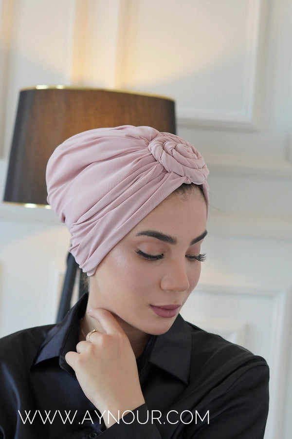 Flower turban 2 styles instant Hijab 2022 - Aynour.com