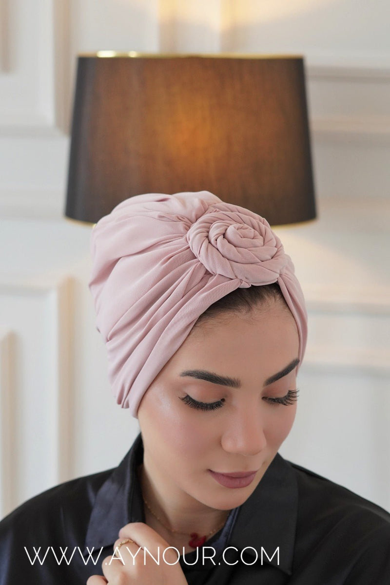 Flower turban 2 styles instant Hijab 2022 - Aynour.com