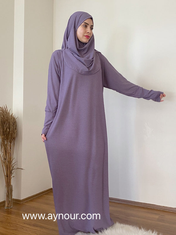 Prayer 1Piece Headscarf and long jilbab Luxurious Non Iron - Aynour.com