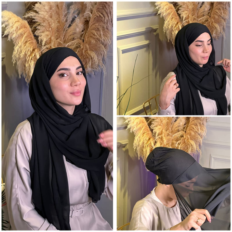 Quds chiffon Instant Hijab - Aynour.com