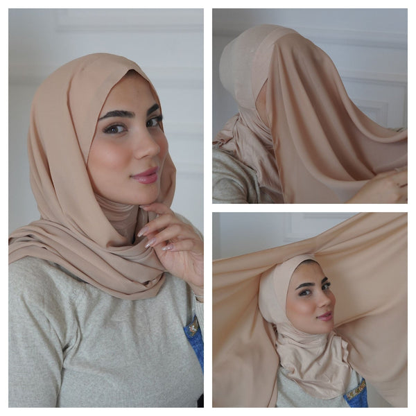 Sheyla Warm color cotton Instant Hijab - Aynour.com
