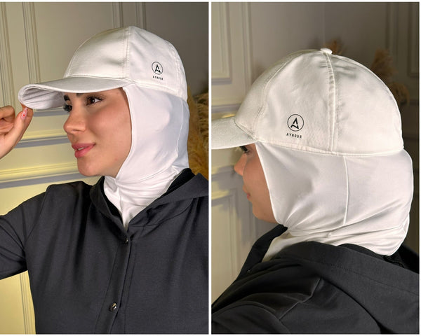Sporty luxurious cap hijab hat on instant Hijab 2022 - Aynour.com