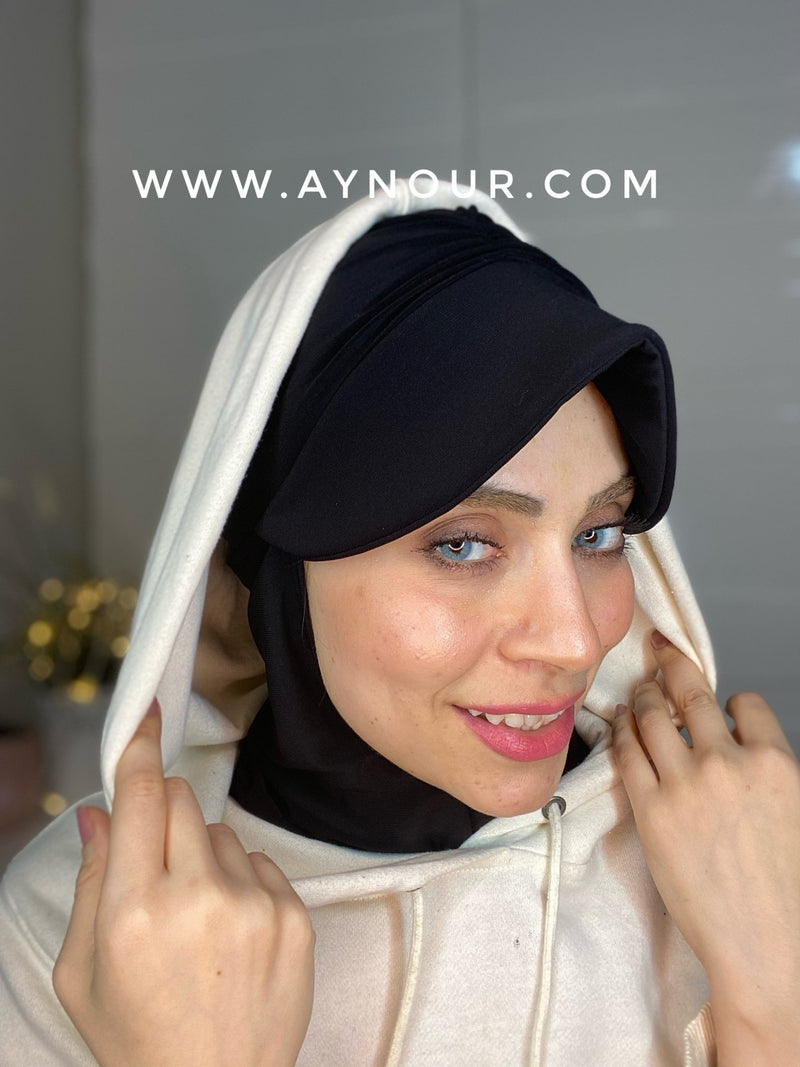 Stylish cap hijab hat on instant Hijab 2021 - Aynour.com