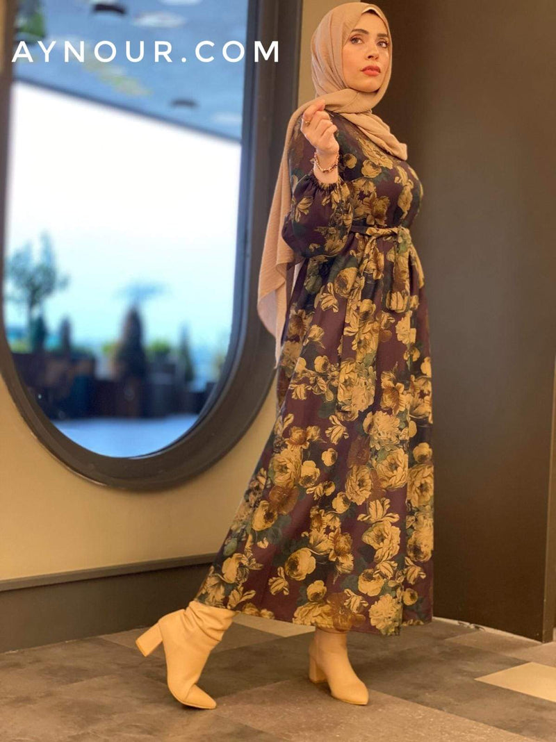Sweet Vibes Winter Collection Modest Dress 2020 - Aynour.com